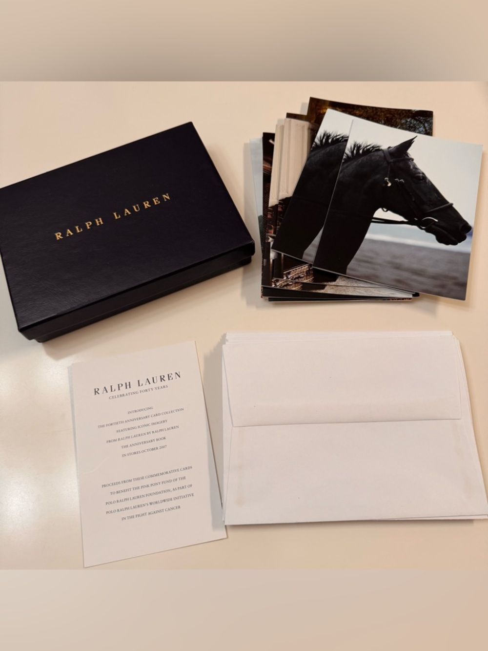 Ralph Lauren "Celebrating Forty Years" collectible commemorative card set